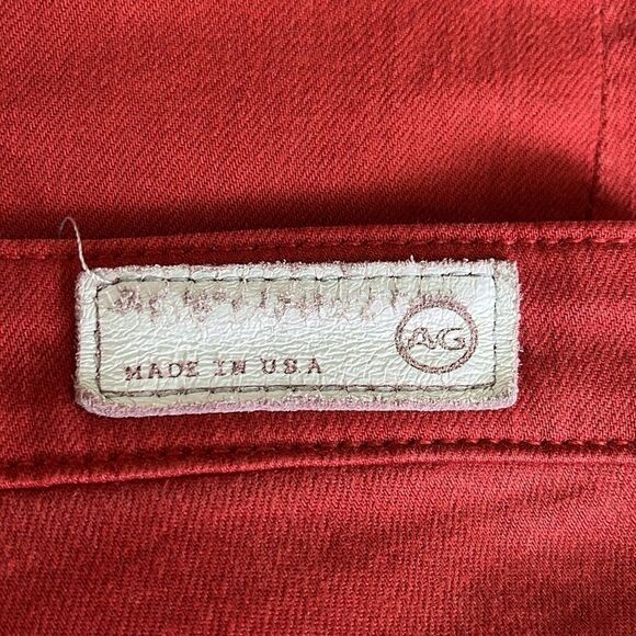 AG The Stevie Ankle Slim Straight Rust Jeans | Size 28R - Picture 4 of 10